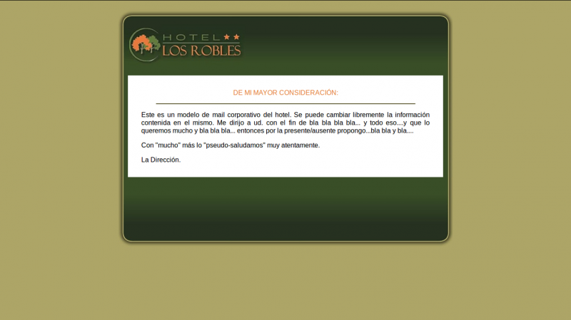 Plantilla para mail